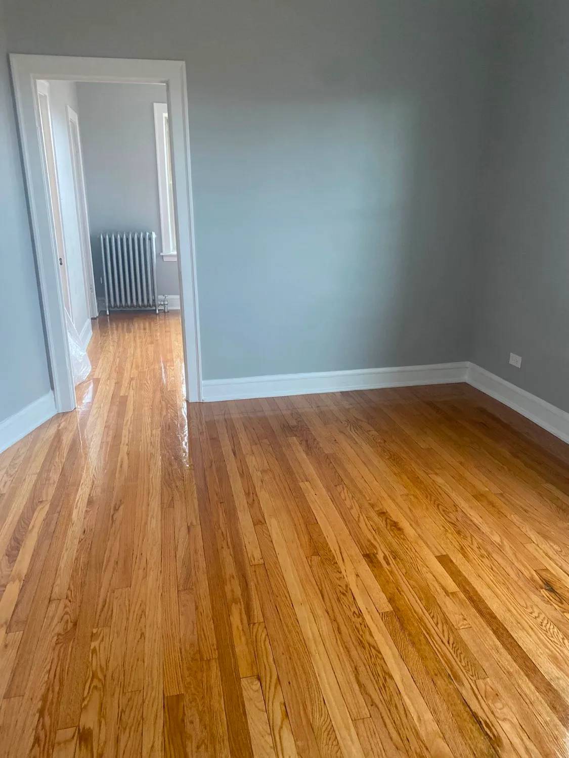 Refinished hardwood flooring